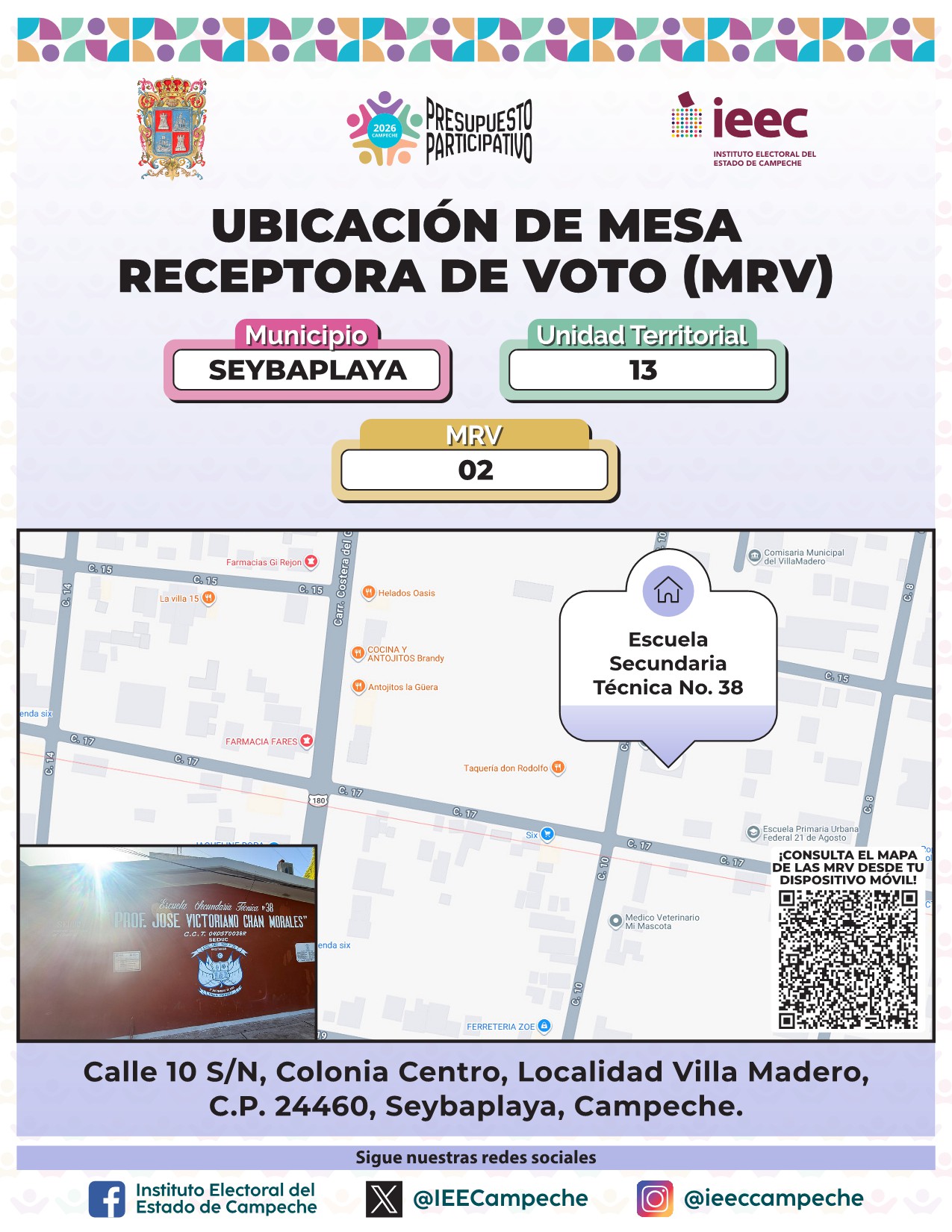 Ubicación de Mesas Seybaplaya 2